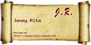 Jeney Rita névjegykártya